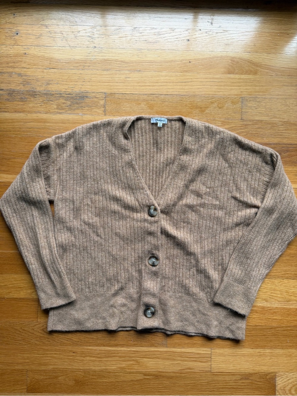 Madewell Taupe Brown Cardigan Sweater - Size XXS